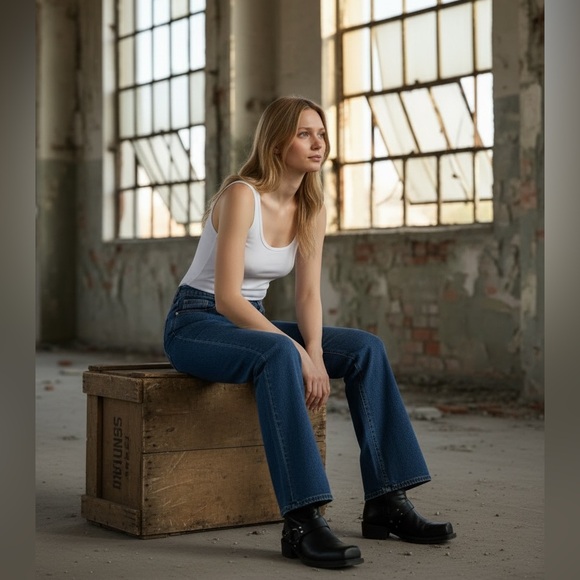 RE/DONE
The Riding Jean high-rise flared jean Size 23 NWT Runs Big More a 24/25 - Picture 5 of 9